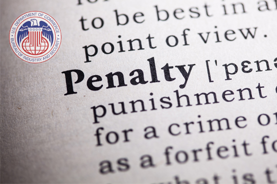Definition of penalty with the bureau of industry and security logo