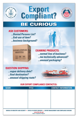 Export Compliance Poster