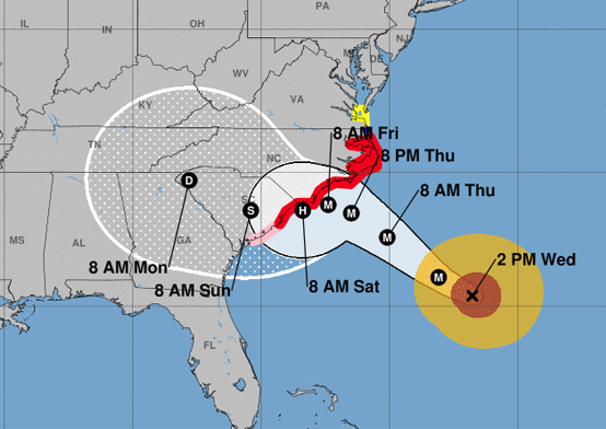 Hurricane Florence Causing South Atlantic States’ Ports to Close, May Cause Vessel Diversions